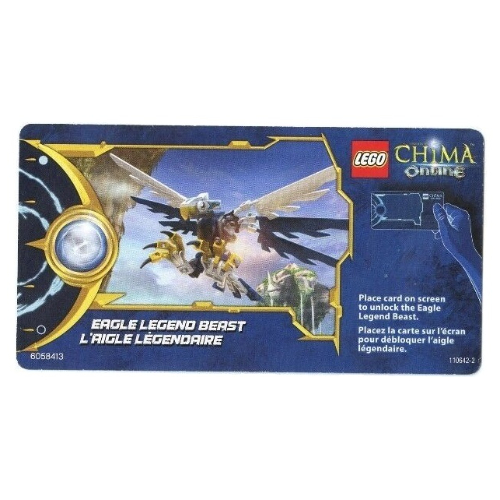 Carte à collectionner, carte de légende de chima en ligne - aigle légende bête (Trading Card, Legends of Chima Online Card - Eagle Legend Beast)