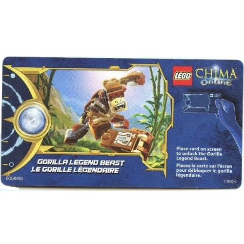 Carte à collectionner, carte de légende de chima en ligne: gorille légende bête (Trading Card, Legends of Chima Online Card: Gorilla Legend Beast)