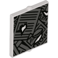 Visuel indicatif Rebrickable de Verre pour fenêtre 1 x 2 x 2 plat avec motif imprimé journaux (Glass for Window 1 x 2 x 2 Flat with Newspapers Print)