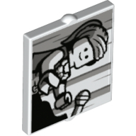 Visuel indicatif Rebrickable de Verre pour fenêtre 1 x 2 x 2 plat avec femme jouant piano motif imprimé (Glass for Window 1 x 2 x 2 Flat with Woman Playing Piano Print)