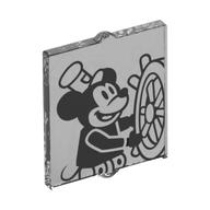 Visuel indicatif Rebrickable de Verre pour fenêtre 1 x 2 x 2 plat avec la souris mickey classique (vol à vapeur willie) motif imprimé (Glass for Window 1 x 2 x 2 Flat with Classic Mickey Mouse (Steamboat Willie) Print)