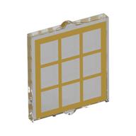 Visuel indicatif Rebrickable de Verre pour fenêtre 1 x 2 x 2 plat avec motif imprimé lattice or (Glass for Window 1 x 2 x 2 Flat with Gold Lattice Print)