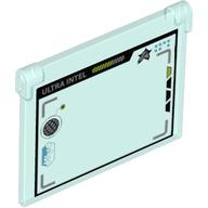 Visuel indicatif Rebrickable de Verre pour fenêtre 1 x 4 x 3 - Ouverture avec écran d'ordinateur 'ULTRA INTEL' (Glass for Window 1 x 4 x 3 - Opening with 'ULTRA INTEL' Computer Screen Print)