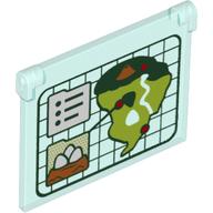 Visuel indicatif Rebrickable de Verre pour fenêtre 1 x 4 x 3 - ouverture avec carte isla nublar (monde jurassique) motif imprimé (Glass for Window 1 x 4 x 3 - Opening with Isla Nublar Map (Jurassic World) Print)