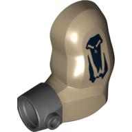 Visuel indicatif Rebrickable de Bras, Bigfig, gauche avec bracelet noir et motif imprimé crâne (Arm, Bigfig, Left with Black Wristband and Skull Print)