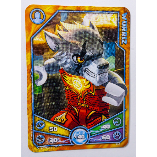 Carte à collectionner, Legends of Chima jeu n° 3: 316 - Worriz (Trading Card, Legends of Chima Deck #3: 316 - Worriz)