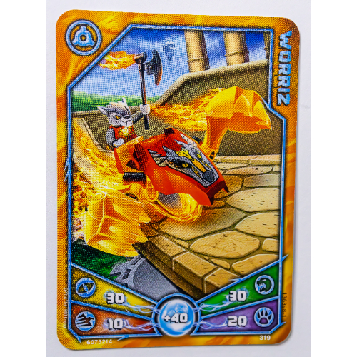 Carte à collectionner, Legends of Chima jeu n° 3: 319 - Worriz (Trading Card, Legends of Chima Deck #3: 319 - Worriz)