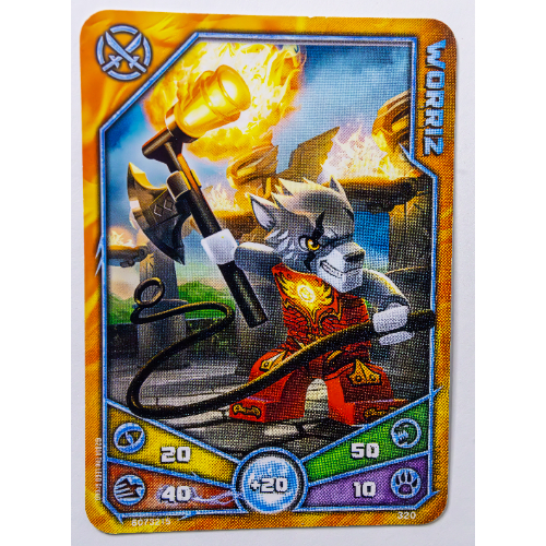 Carte à collectionner, Legends of Chima jeu n° 3: 320 - Worriz (Trading Card, Legends of Chima Deck #3: 320 - Worriz)