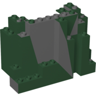 Visuel indicatif Rebrickable de Panneau de roche rectangulaire 4 x 10 x 6 avec motif Marbré Vert Foncé (Rock Panel Rectangular 4 x 10 x 6 with Marbled Dark Green Pattern)