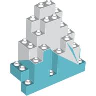 Visuel indicatif Rebrickable de Panneau de roche triangulaire 3 x 8 x 7 avec motif blanc marbré (Rock Panel Triangular 3 x 8 x 7 with Marbled White Pattern)