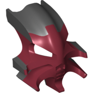 Visuel indicatif Rebrickable de Masque de grande taille Vultraz avec motif Marbré Noir (Large Figure Mask Vultraz with Marbled Black Pattern)