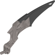 Visuel indicatif Rebrickable de Grande figurine aile, makuta marbré perle gris clair motif (Large Figure Wing, Makuta Marbled Pearl Light Gray Pattern)