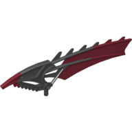 Visuel indicatif Rebrickable de Aile à grande figurine, lame avec motif rouge foncé marbré (Antroz) (Large Figure Wing, Bladed with Marbled Dark Red Pattern (Antroz))