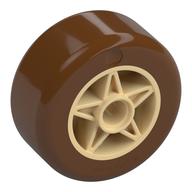 Visuel indicatif Rebrickable de Roue 30 x 20 avec motif de pneus brun rougeâtre (Wheel 30 x 20 with Reddish Brown Tire Pattern)