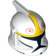 Casque clone trooper phase 1, avec trous latéraux, clone pilote motif imprimé (Helmet Clone Trooper Phase 1, with Side Holes, Clone Pilot Print)