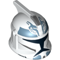 Casque clone trooper phase 1, avec trous latéraux, motif imprimé Wolfpack clone trooper (Helmet Clone Trooper Phase 1, with Side Holes, Wolfpack Clone Trooper Print)