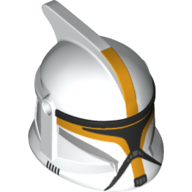 Casque clone trooper phase 1, avec des trous latéraux, lumineux orange clone pilote motif imprimé (Helmet Clone Trooper Phase 1, with Side Holes, Bright Light Orange Clone Pilot Print)