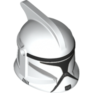 Casque Clone Trooper Phase 1, avec trous latéraux, motif imprimé noir (Helmet Clone Trooper Phase 1, with Side Holes, Black Print)