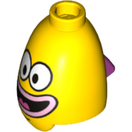 Tête de minifigurine spéciale, conique, poisson avec sourire motif imprimé (spongebob vendeur de crème glacée) (Minifig Head Special, Conical, Fish with Smile Print (Spongebob Ice Cream Vendor))
