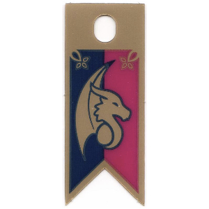 Visuel indicatif Rebrickable de Drapeau avec motif imprimé tête de dragon, double face (Flag with Dragon Head Print, Dual Sided)