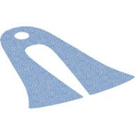 Cape de cou, 2 longues queues, motif imprimé paillettes (Neckwear Cape, 2 Long Tails, Glitter Print)