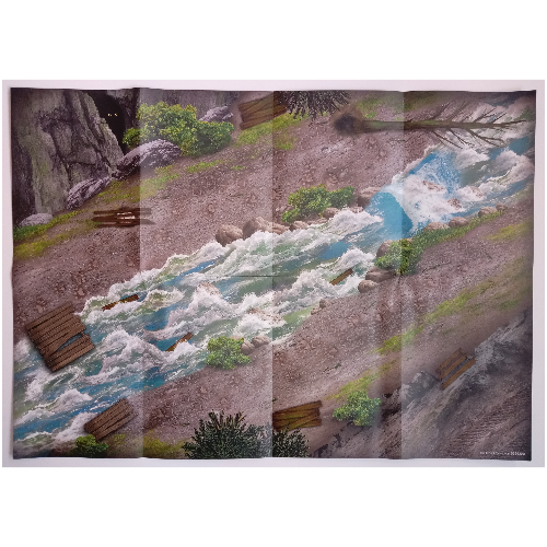 Visuel indicatif Rebrickable de Tapis de jeu, police de montagne, rivière (Playmat, Mountain Police, River)