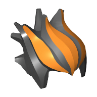 Haut à pointes de cheveux avec des stries orange motif imprimé (Hair Spiked Top with Orange Streaks Print)