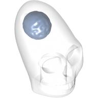 Visuel indicatif Rebrickable de Tête de minifigurine Crâne de cristal spécial avec motif cerveau bleu foncé (Minifig Head Special, Crystal Skull with Dark Blue Brain Pattern)