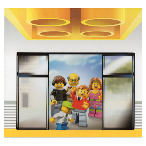 Visuel indicatif Rebrickable de Cadre photo, bas Tuyaux d'un motif imprimé jaune brique (Picture Frame, Bottom Tubs of a Yellow Brick Print)
