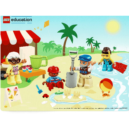 Carte d'inspiration, ensemble 45030-1, plage/hôpital (Inspiration Card, Set 45030-1, Beach/Hospital)