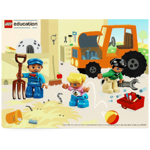 Carte d'inspiration, coffret 45030-1, Ferme/Police (Inspiration Card, Set 45030-1, Farm/Police)
