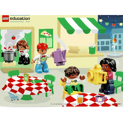 Carte d'inspiration, coffret 45030-1, Café / pompiers (Inspiration Card, Set 45030-1, Cafe/Firefighters)