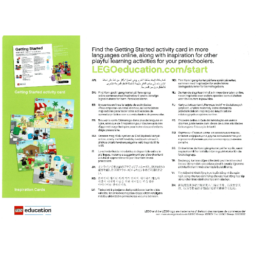 Carte d'activité, coffret 45030-1, Prise en main - anglais/plusieurs langues (Activity Card, Set 45030-1, Getting Started - English/Multiple Languages)
