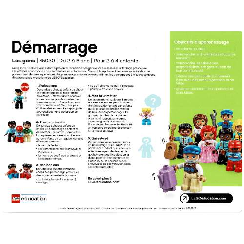 Carte d'activité, coffret 45030-1, Prise en main - Français/Allemand (Activity Card, Set 45030-1, Getting Started - French/German)
