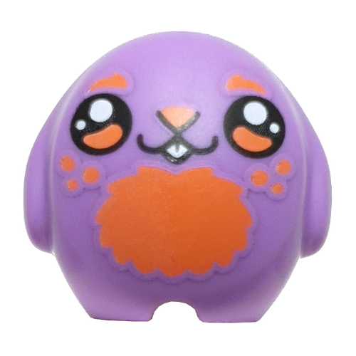 Visuel indicatif Rebrickable de Oreiller peluche jouet avec poitrine de corail, dents, yeux noirs motif imprimé (Pillow Plush Toy with Coral Chest, Teeth, Black Eyes Print)