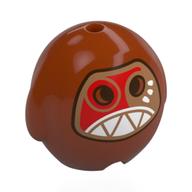 Visuel indicatif Rebrickable de Oreiller peluche jouet, Kakamora avec Nougat visage, dents blanches pointues, peinture rouge (Pillow Plush Toy, Kakamora with Nougat Face, White Sharp Teeth, Red Paint)