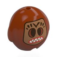 Visuel indicatif Rebrickable de Peluche oreiller, kakamora avec visage nougat, dents pointues, rouge bouche motif imprimé (Pillow Plush Toy, Kakamora with Nougat Face, Sharp Teeth, Red Mouth Print)