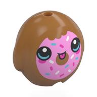 Visuel indicatif Rebrickable de Oreiller peluche jouet avec beignet rose vif, saupoudre motif imprimé (Pillow Plush Toy with Bright Pink Donut, Sprinkles Print)