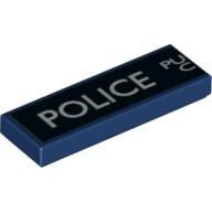 Visuel indicatif Rebrickable de Tuile 1 x 3 avec 'Police Public Call Box' côté gauche (Tile 1 x 3 with 'Police Public Call Box' Left Side)