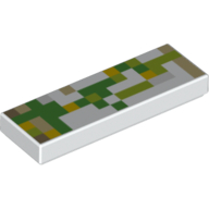 Tuile 1 x 3 avec motif imprimé peau de golem Minecraft (Tile 1 x 3 with Minecraft Golem Skin Print)