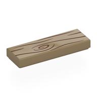 Visuel indicatif Rebrickable de Tuile 1 x 3 avec motif imprimé grain de bois (Tile 1 x 3 with Wood Grain Print)