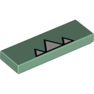 Visuel indicatif Rebrickable de Tuile 1 x 3 avec motif imprimé Raptor 3 Dents (Tile 1 x 3 with Raptor 3 Teeth Print)
