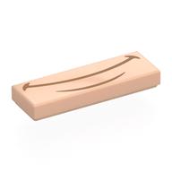Visuel indicatif Rebrickable de Tuile 1 x 3 avec motif imprimé bouche beige foncé (Tile 1 x 3 with Dark Tan Mouth Print)