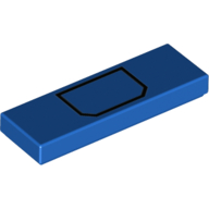 Visuel indicatif Rebrickable de Tuile 1 x 3 avec motif imprimé poche noire (Tile 1 x 3 with Black Pocket Print)
