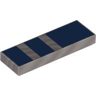 Visuel indicatif Rebrickable de Tuile 1 x 3 avec motif imprimé Rectangles bleu foncé (Tile 1 x 3 with Dark Blue Rectangles Print)