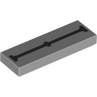 Visuel indicatif Rebrickable de Tuile 1 x 3 avec bande noire (embrasure) motif imprimé (Tile 1 x 3 with Black Stripe (Embrasure) Print)
