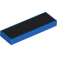 Visuel indicatif Rebrickable de Tuile 1 x 3 avec motif noir Surface imprimée (Tile 1 x 3 with Black Surface Print)