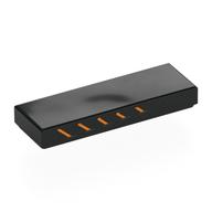 Visuel indicatif Rebrickable de Tuile 1 x 3 avec motif imprimé orange sur le côté (Tile 1 x 3 with Orange Stripes on Side Print)