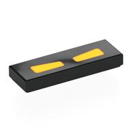 Visuel indicatif Rebrickable de Tuile 1 x 3 avec motif imprimé Yeux de robot jaune (Tile 1 x 3 with Yellow Robot Eyes Print)