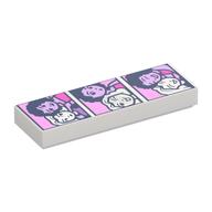 Visuel indicatif Rebrickable de Tuile 1 x 3 avec 3 Photoboot Photos motif imprimé (Tile 1 x 3 with 3 Photoboot Photos Print)